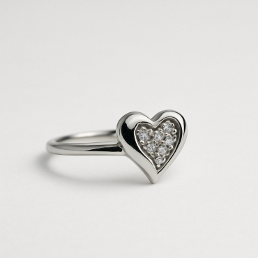 Amora Diamond Heart Ring